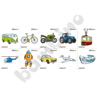 Cloakroom stickers - vehicles, 10 pcs