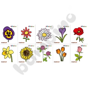 Cloakroom stickers - flowers, 10 pcs