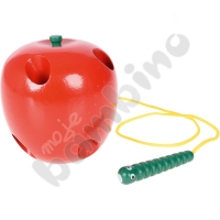 Threading toy - Apple with a worm