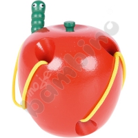 Threading toy - Apple with a worm