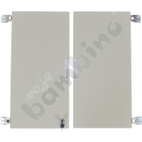 Quadro - medium doors with lock 180, for cabinets without partition, 1 pair - beige