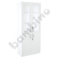 Expo cabinet with glass-case - white