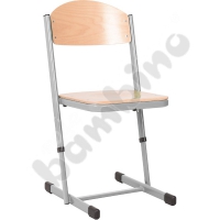 T chair strengthened regulated size  3-4 - silver