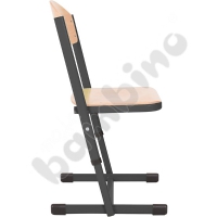 T chair strengthened regulated, size 5-6 - black