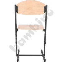 T chair strengthened regulated, size 5-6 - black