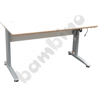Electric table with height adjustment, double