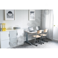 Electric table with height adjustment, double