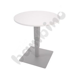 Round table 70 cm with height adjustment - white