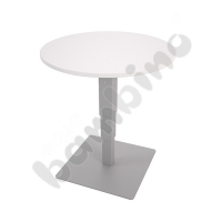 Round table 70 cm with height adjustment - white