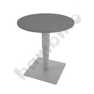 Round table 70 cm with height adjustment - grey