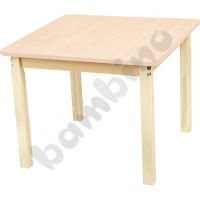 Square maple tabletop with colourful edge maple