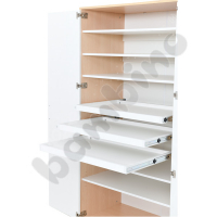 Quadro - high cabinet with pull-out shelves - maple
