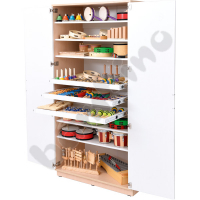 Quadro - high cabinet with pull-out shelves - maple