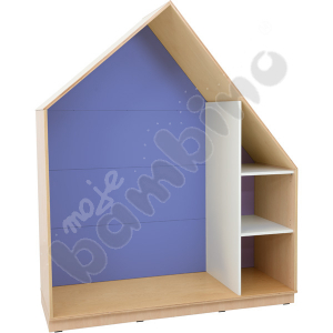Quadro - house cabinet with 2 shelves - blue
