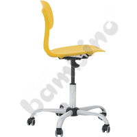 Chair Ergo swivel on wheels yellow