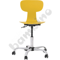 Chair Ergo swivel on wheels yellow
