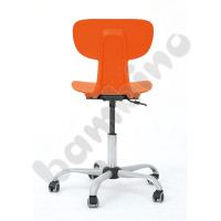 Chair Ergo swivel on wheels orange