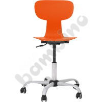 Chair Ergo swivel on wheels orange