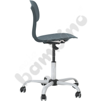 Chair Ergo swivel on wheels grey