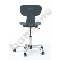 Chair Ergo swivel on wheels grey