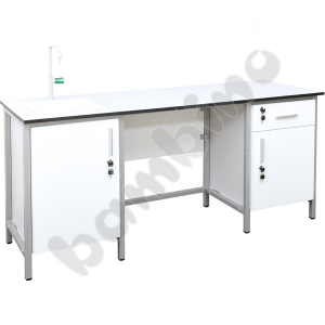 LAB HPL compact desk with sink - grey