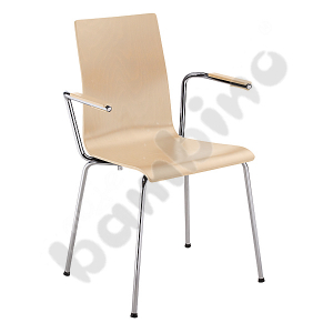 Cafe chair with armrests