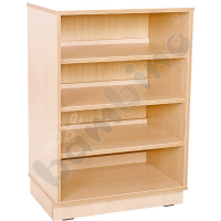 Narrow cabinet Flexi-TB D with shelves, with plinth