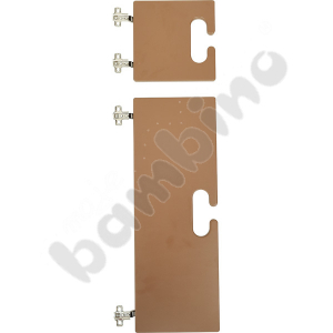 Big and small doors for the Kameleon cloakroom, soft closing - brown