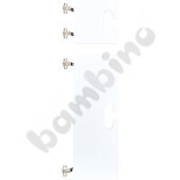 Small and big doors for Chameleon cloakroom, soft closing mechanism - white