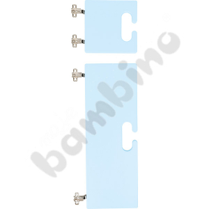 Small and big doors for Chameleon cloakroom, with soft closing mechanism - light blue