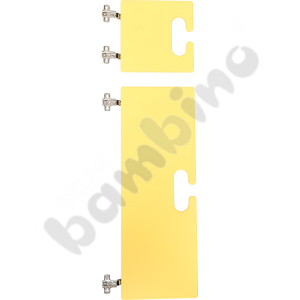 Small and big doors for Chameleon cloakroom, with soft closing mechanism - yellow