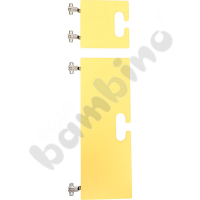 Small and big doors for Chameleon cloakroom, with soft closing mechanism - yellow