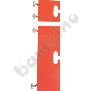 Small and big doors for Chameleon cloakroom, soft closing mechanism - red