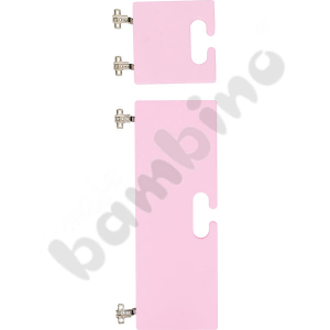 Small and big doors for Chameleon cloakroom, soft closing mechanism - light pink