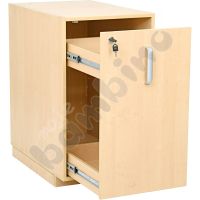 Cabinet with sliding bin