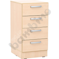 Narrow cabinet Grande M with drawers - maple