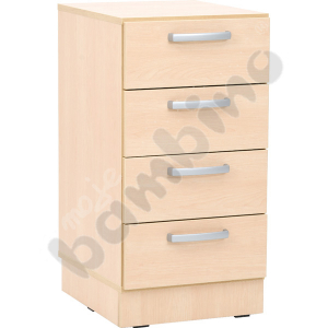 Narrow cabinet Grande M with drawers deep - maple