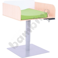 Electrically height-adjustable changing table