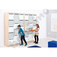 Quadro - cabinet with 14 lockers 180 - maple