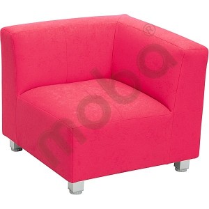 Flexi corner sofa, height: 25 cm, red