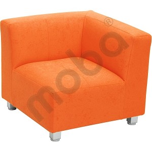 Flexi corner sofa, height: 25 cm, orange
