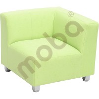 Flexi corner sofa, height: 25 cm, green
