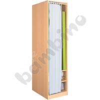 Cabinets for bedding and 4 mattresses - with curtain - full partition, birch