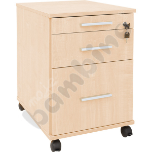 File cabinet with pencil case - maple