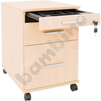 File cabinet with pencil case - maple