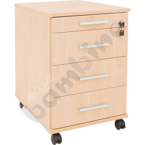 File cabinet with pencil case and drawers - maple