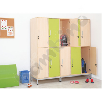 Cloakroom on a frame with 6 compartments