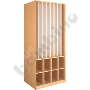 Wardrobe for beddings and 8 mattresses - full partition, birch