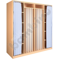 Wardrobe for beddings and mattresses - full partition, birch