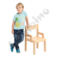 Chair Chris Deluxe 2, with felt gliders, seat height 31 cm, for table height 53 cm